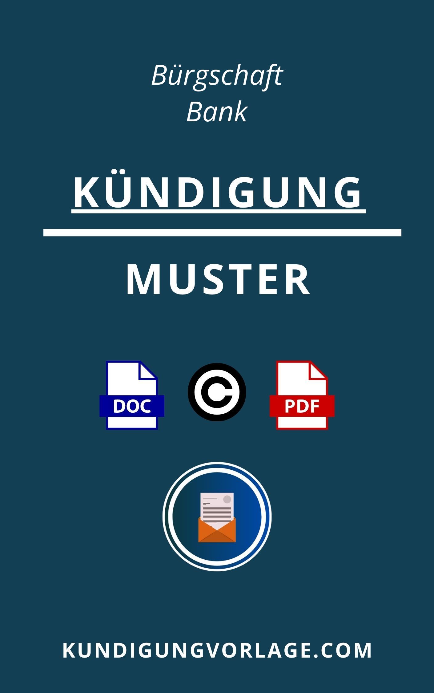 Kündigung Bürgschaft Bank Muster