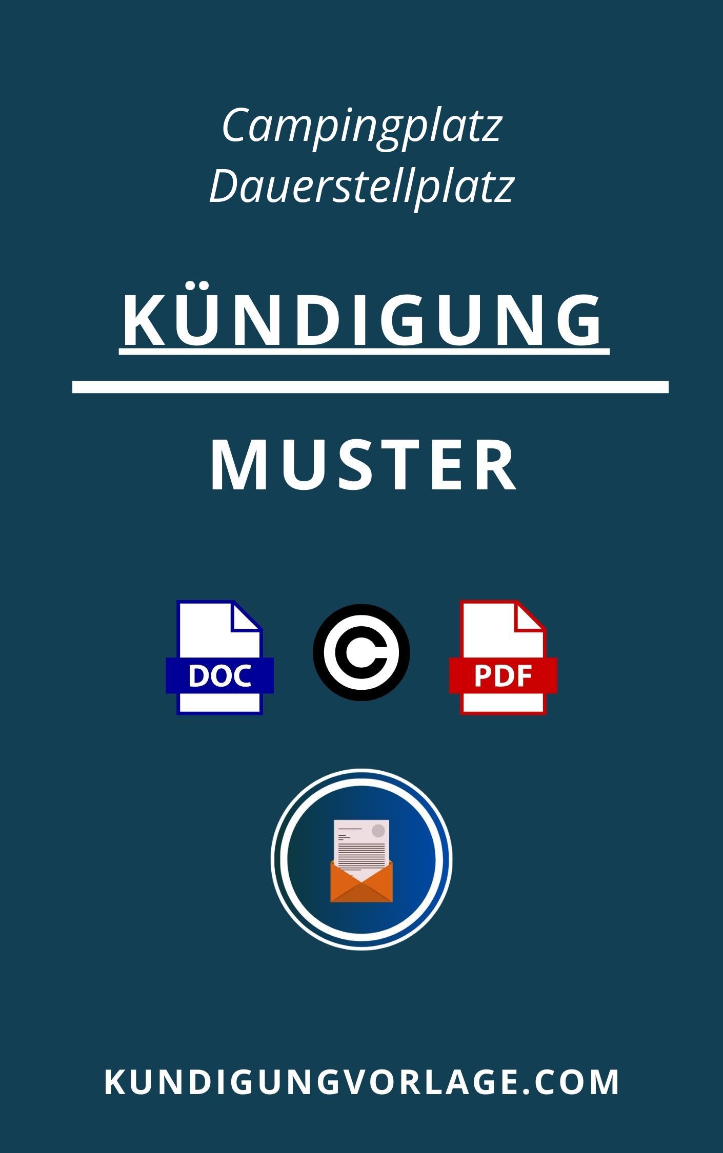 Kündigung Campingplatz Dauerstellplatz Muster