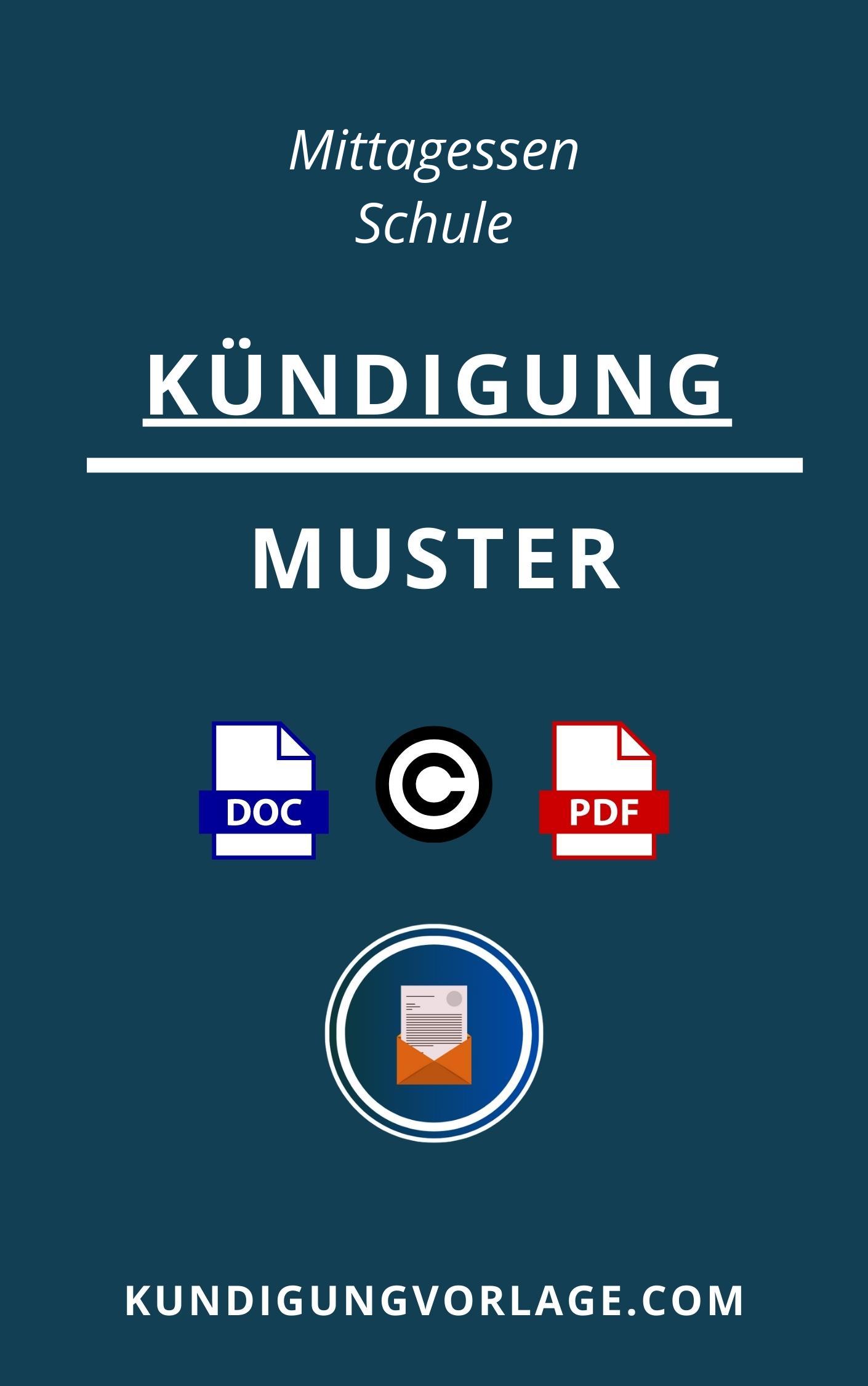 Kündigung Mittagessen Schule Muster