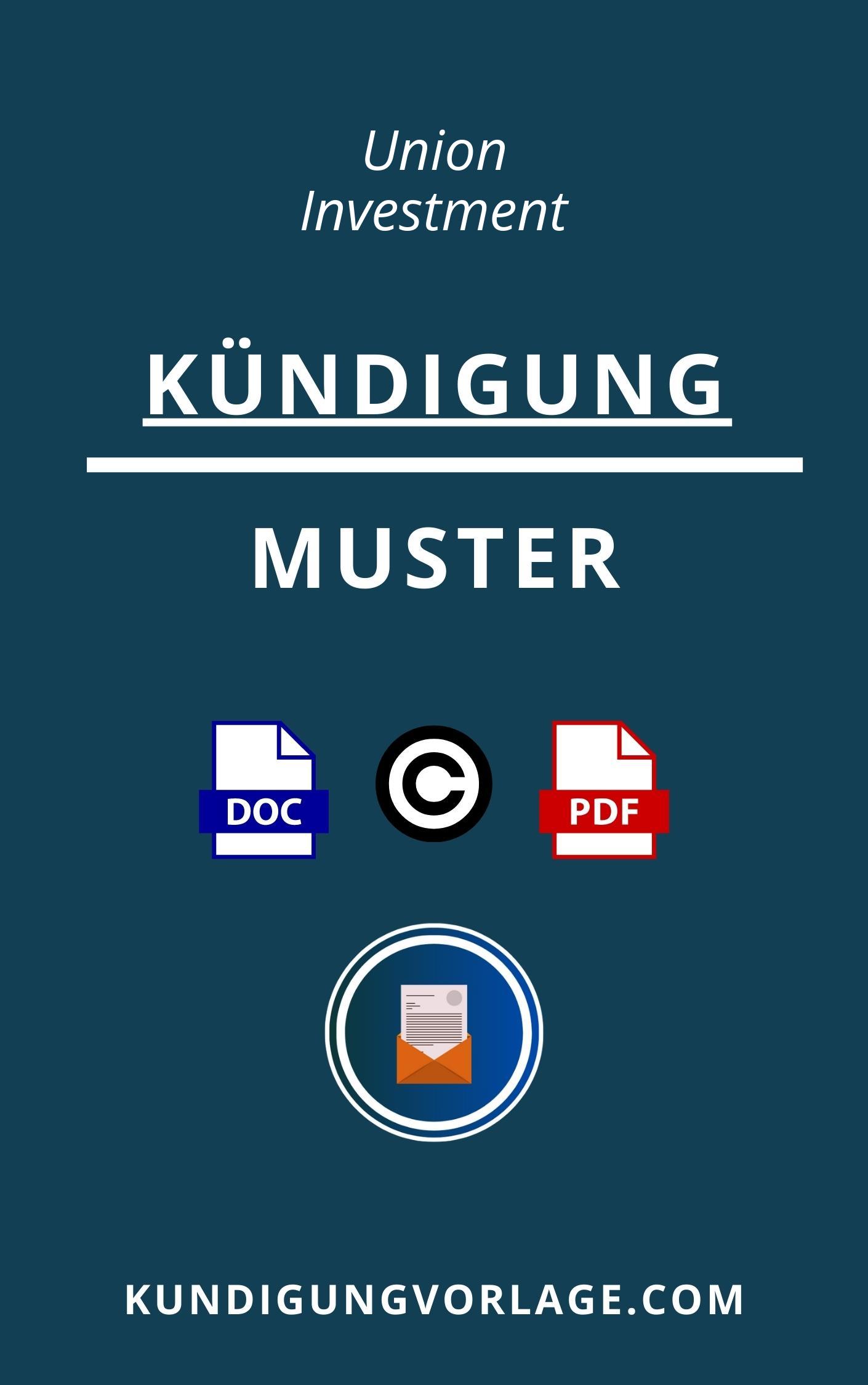 Muster Kündigung Union Investment