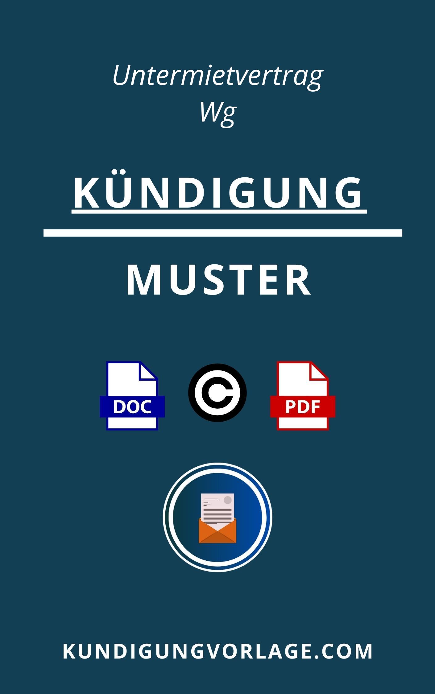 Kündigung Untermietvertrag Wg Muster