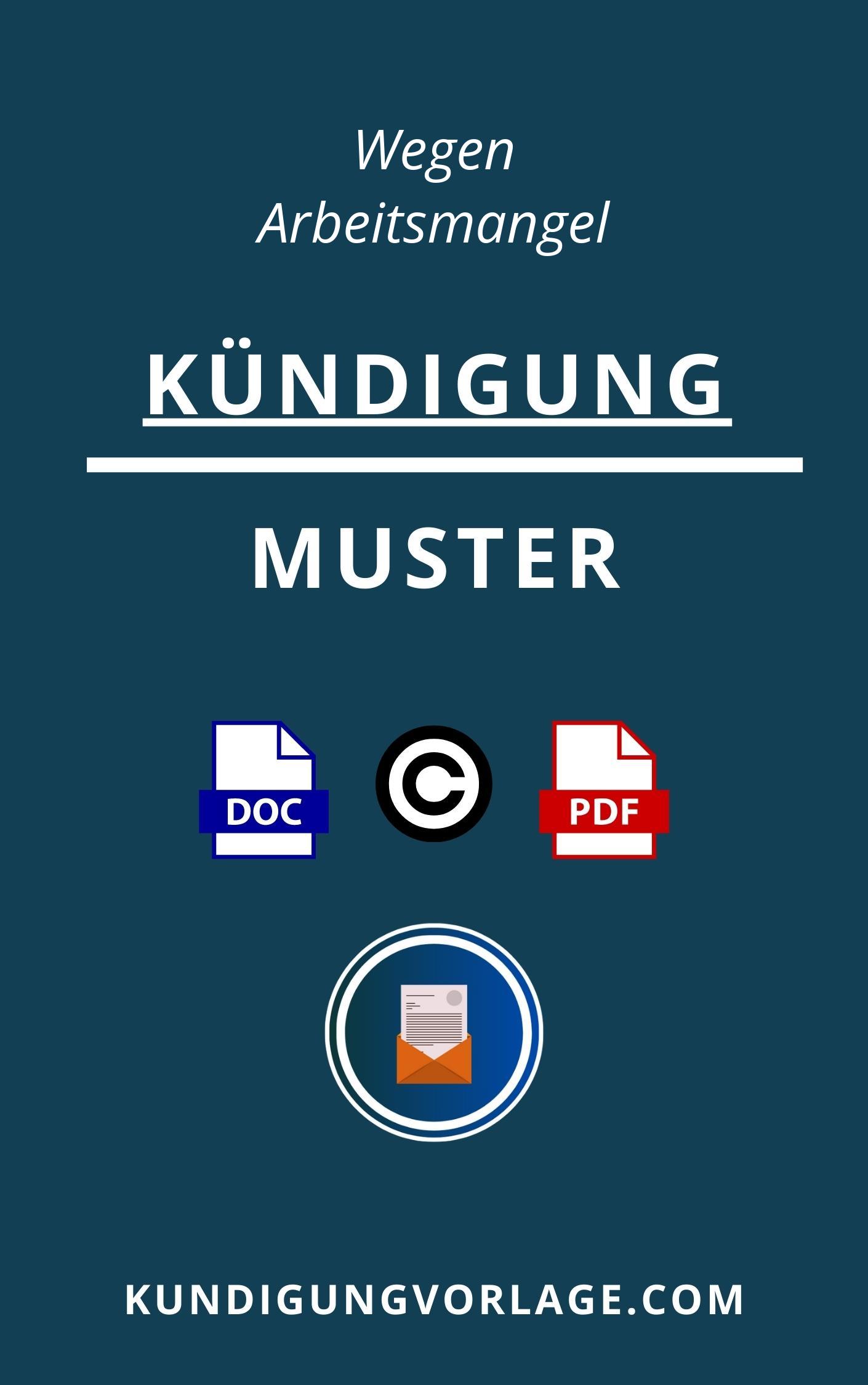 Kündigung Wegen Arbeitsmangel Muster